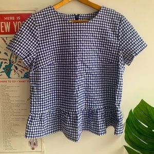 Vintage gingham peplum top